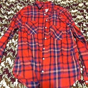 Red and Navy flannel